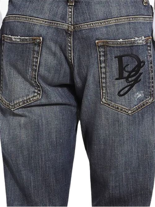 Blue cotton blend washed denim Dolce & Gabbana | GYJDAZG8JT2S9001